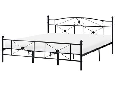 Bed Metal RODEZ 180 x 200 cm (EU Super King) Black