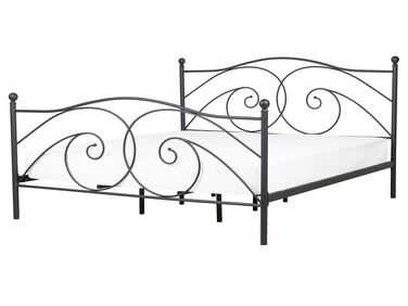 Bed Metal DINARD 160 x 200 cm (EU King Size) Black