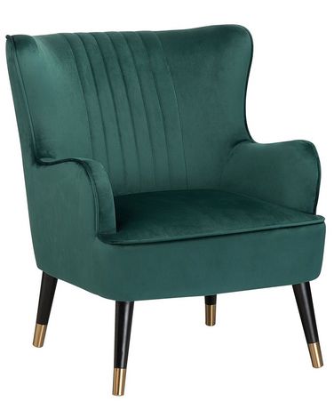 Oorfauteuil VARBERG Fluweel Smaragdgroen