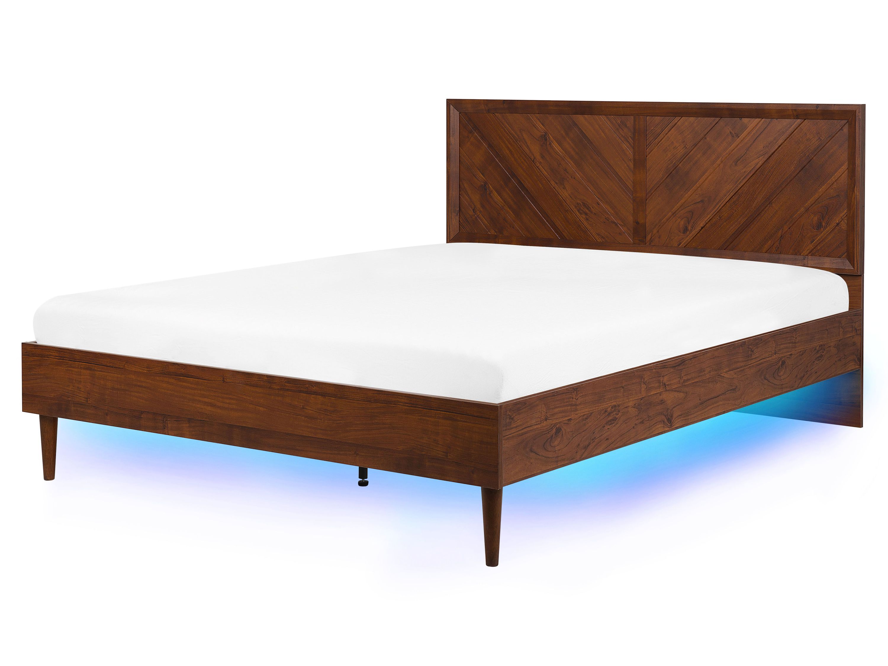 Lit avec LED MIALET 160 x 200 cm Marron foncé