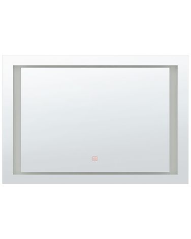 Miroir de salle de bain LED EYRE 80 cm 60 cm Argenté