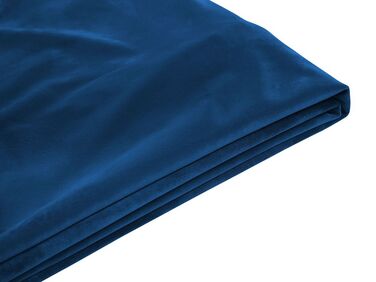 Revêtement de cadre de lit Velours FITOU 160 x 200 cm Bleu foncé