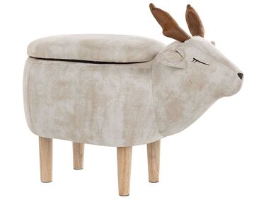 Dierenpoef met opbergruimte REINDEER Stof Beige Rendier