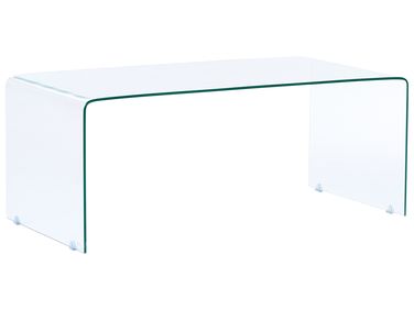 Coffee Table KENDALL Tempered Glass Transparent