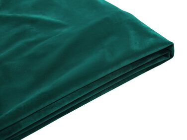 Revêtement de cadre de lit Velours FITOU 160 x 200 cm Vert émeraude