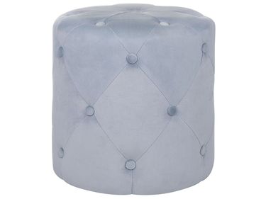 Pouf COROLLA Velours Gris clair