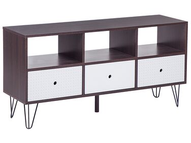 Meuble TV FOSTON Marron/blanc