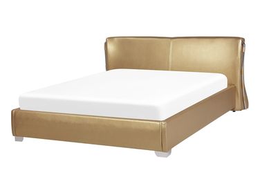 Waterbed Leather PARIS 140 x 200 cm (EU Double) Gold