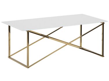 Salontafel EMPORIA Veiligheidsglas Wit/goud