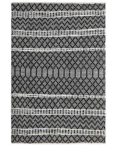 Rug FEHIMLI Black 140 x 200 cm Leather