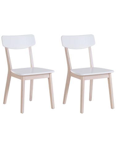 Lot de 2 chaises de salle à manger SANTOS Blanc