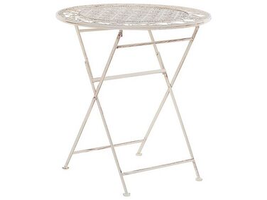 Bistro Table TRIESTE 70 cm 70 cm Metal Light Beige