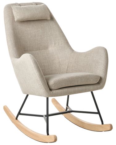 Schommelstoel ARRIE Stof Lichtbeige