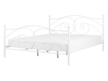 Bed Metal DINARD 140 x 200 cm (EU Double) White