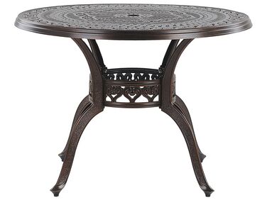 Garden Dining Table SALENTO 102 cm 102 cm Metal Dark Brown