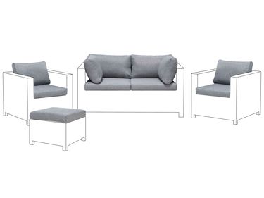 Set tuinkussenhoezen MILANO Grijs