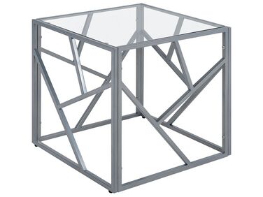 Side Table ORLAND Glass Silver