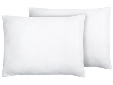 Lot de 2 oreillers ERRIGAL Bas Microfibre 50 x 60 cm Blanc