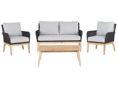 Loungeset met tafel 4-zits MERANO Acaciahout Grijs