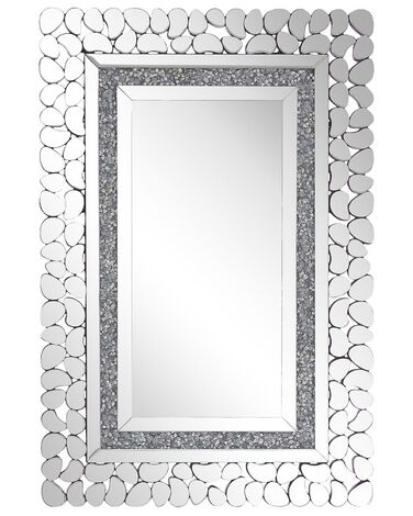 Miroir PABU 60 cm 90 cm Argenté