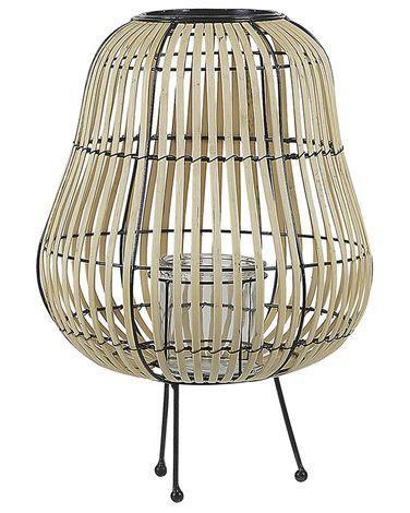 Lanterne BERKNER Bois de saule 44 cm Naturel