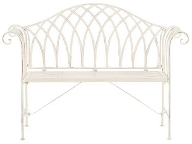 Garden Bench MILAZZO 130 cm Metal White