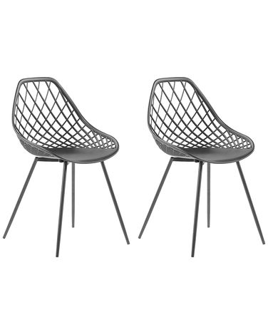 Lot de 2 chaises de salle à manger CANTON Noir