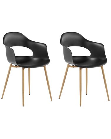 Lot de 2 chaises de salle à manger UTICA Noir