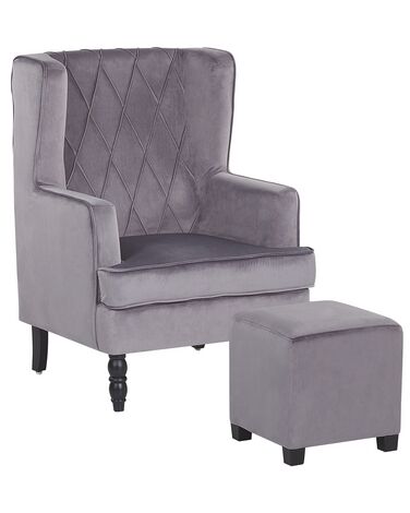 Fauteuil SANDSET Fluweel Grijs