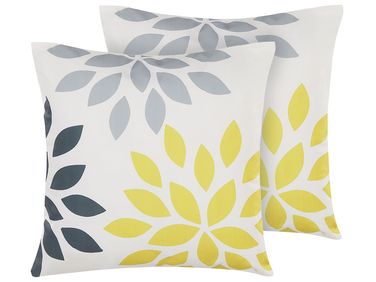 Lot de 2 coussins d'extérieur RIALE Motif floral 45 x 45 cm Multicolore