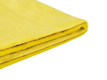 Revêtement de cadre de lit Velours FITOU 160 x 200 cm Jaune
