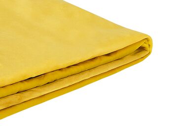 Revêtement de cadre de lit Velours FITOU 180 x 200 cm Jaune