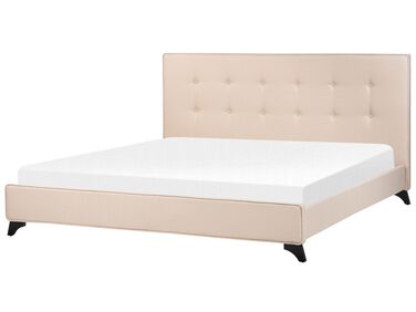 Lit avec sommier Tissu AMBASSADOR 180 x 200 cm Beige