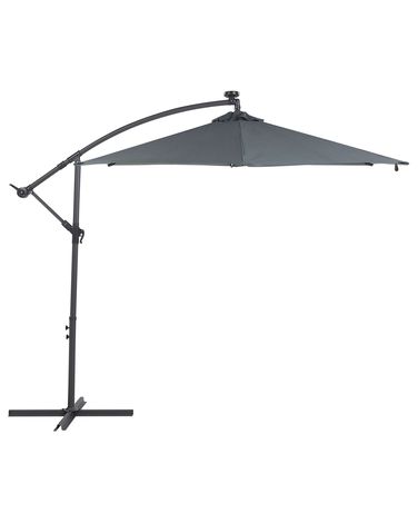 Zweefparasol LED 285 cm CORVAL Grafietgrijs