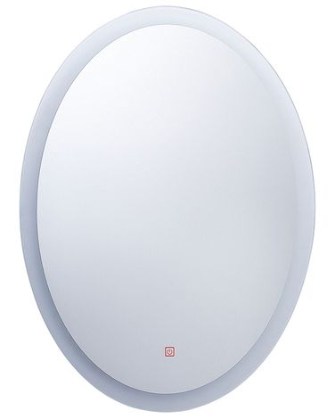Miroir de salle de bain LED VIRIAT 60 cm 80 cm Argenté
