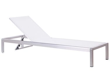 Ligstoel FOSSATO kantelbaar Metaal Wit