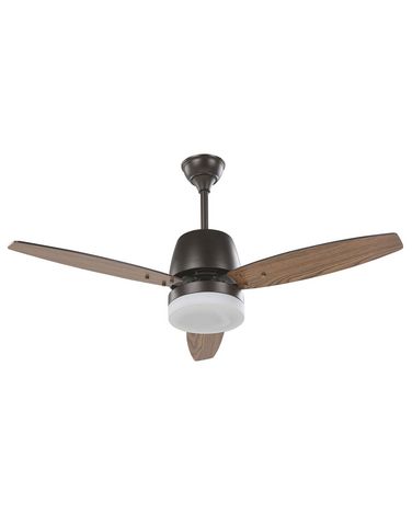 Plafondventilator met verlichting MLAVA met afstandsbediening LED Bruin