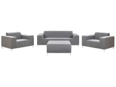 Loungeset met tafel 5-zits ROVIGO Grijs