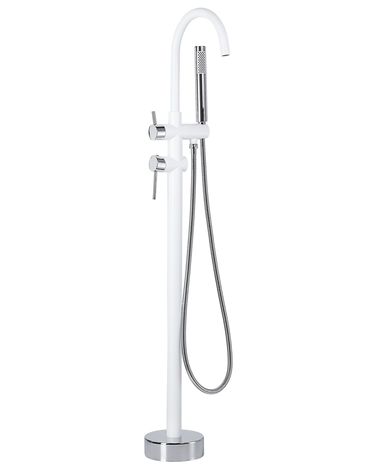 Freestanding Bathtub Faucet TUGELA White/ Silver
