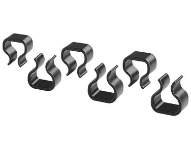 Lot de 6 clips de fixation pour l'extérieur Noir