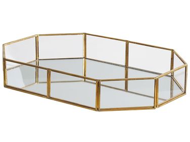 Plateau décoratif CHABRIS Verre Doré