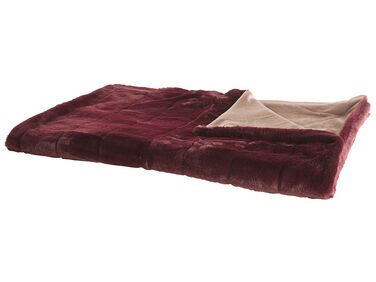 Plaid TANTAN 150 x 200 cm Bordeauxrood