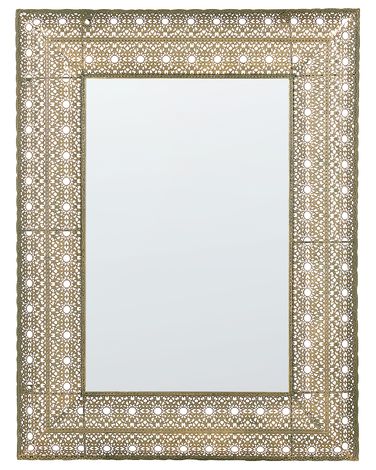 Miroir DEHRADUN 69 cm 90 cm Métal Doré