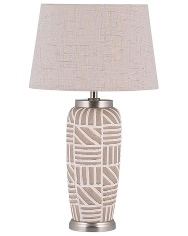 Lampe à poser TRAISEN Céramique Beige