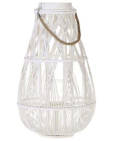 Lanterne TONGA Bambou 56 cm Blanc