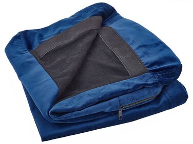 Hoes voor tweezitsbank BERNES Fluweel Marineblauw