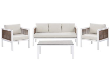 Loungeset met tafel 5-zits BORELLO Metaal Wit