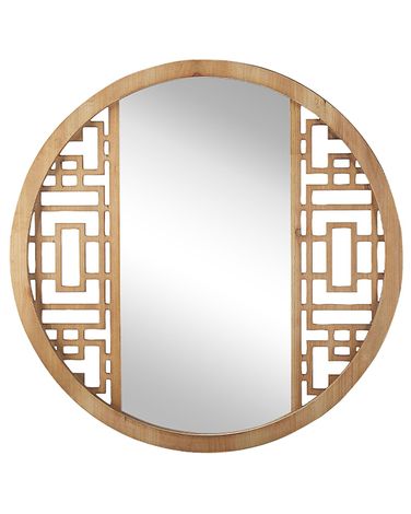 Miroir FIRMINY 60 cm 60 cm Bois de sapin Marron clair
