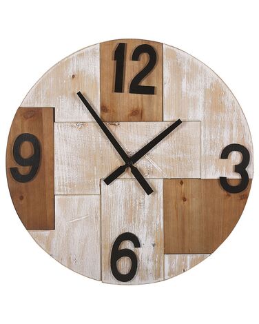 Horloge murale MICHAPAN 60 cm Marron