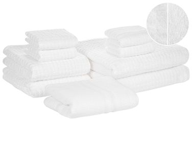 Lot de 9 serviettes ATAI Coton Blanc